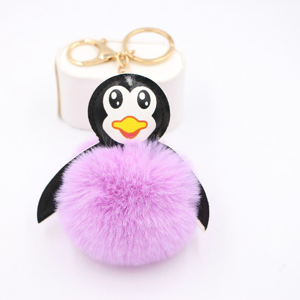 Wholesale Antarctic Cute Baby Penguin Plush Ball Pendant Keychain